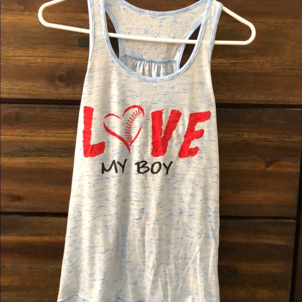 Love My Boy baseball tank top
